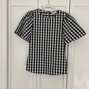 Kate Spade checked blouson blouse